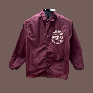 Pla-Jac Coach Jacket | Burgundy ECRA Print | Size S | Vintage